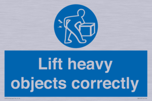 Lift heavy objects correctly